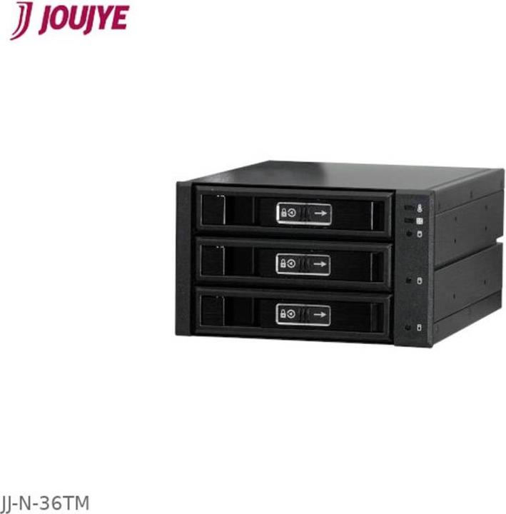 Immagine prodotto Joujye JJ-N-36TM Armadio SATA-SAS I II III 8,6cm x 14,6cm per 3XHDD 6,4cm-8,9cm 2,5inch-3,5" Nero