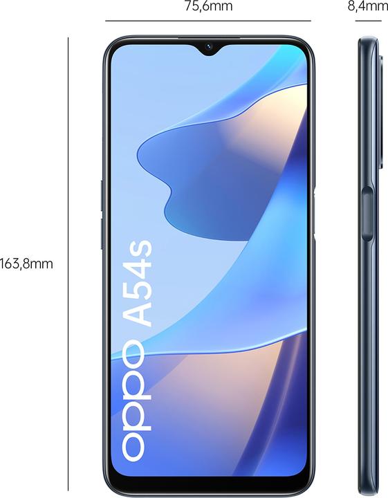 Image du produit OPPO A54s (128 Go, Noir Cristal, 6.52", Double SIM, 50 Mpx, 4G)