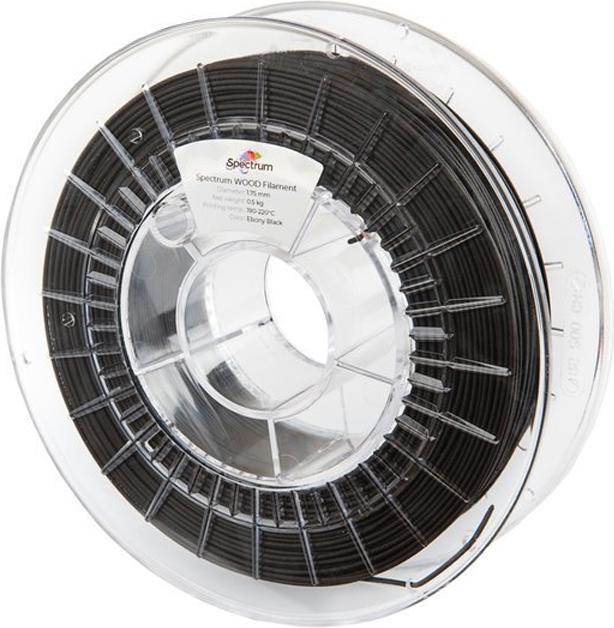 Immagine prodotto Filamento PLA WOOD nero ebano 0,5kg 1,75mm (PLA, 1.75 mm, 100 g, Nero)