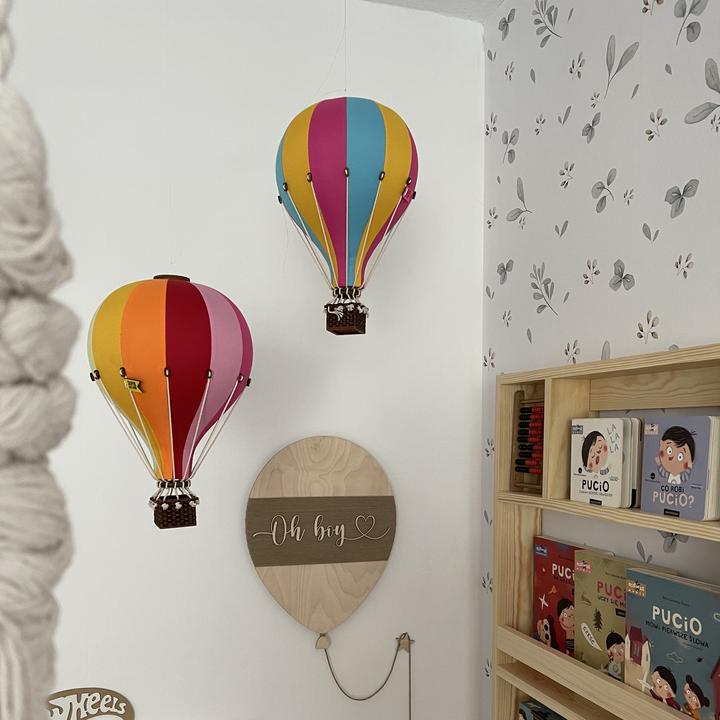 Actual product image Super Balloon Deko Heissluftballon Pink Blau Gelb (1 x)