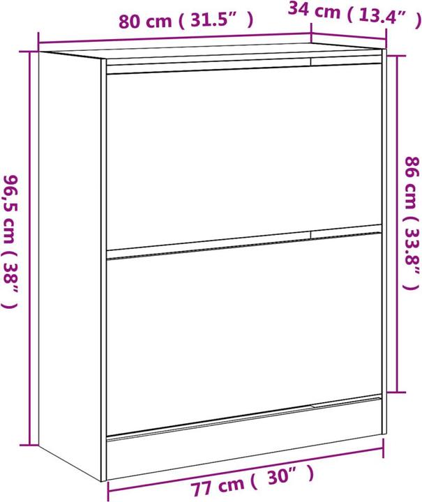 Produktbild VidaXL Nalani (80 x 34 x 96.5 cm)