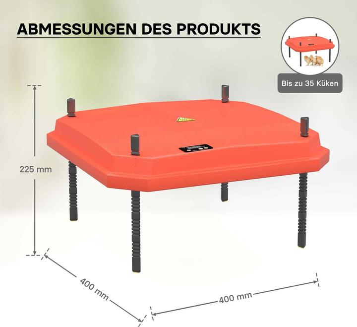 Produktbild Fudajo Küken-Wärmeplatte 40x40cm 42W Heizplatte Temperaturregler Kükenaufzucht (42 W)