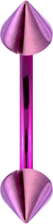 Image du produit Star Piercing Micro banane violette avec deux cônes (sans laiton, Titane G23)