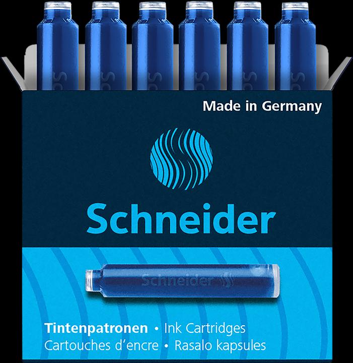 Image du produit Schneider Cartouches d'encre standard, compatibles avec et bien d'autres, bleu royal, 6 pièces (Encrier, Bleu)