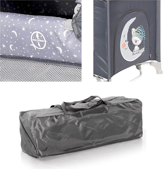 Actual product image Lorelli Baby travel cot Moonlight foldable