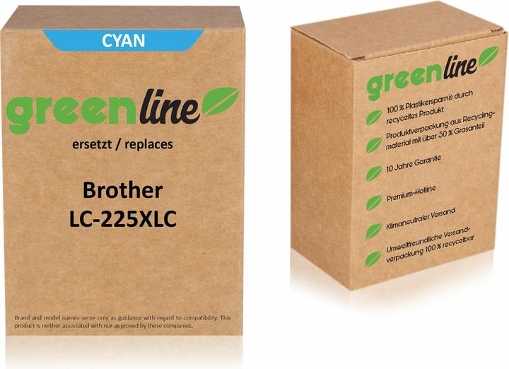 Actual product image Inkadoo Druckerpatronen greenline ersetzt Brother LC-225 XL Y Tintenpatrone LC225 XL Y