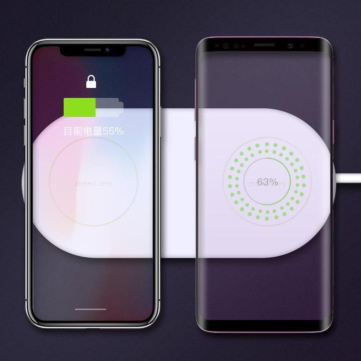 Image du produit cyoo Mini chargeur sans fil pour téléphone double (10 W)