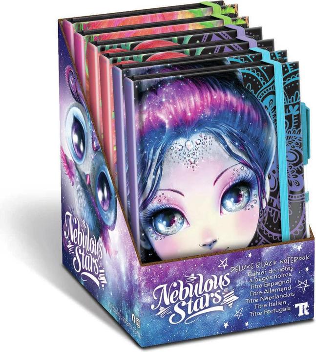 Nebulous Stars Hochwertiges schwarzes Notizbuch