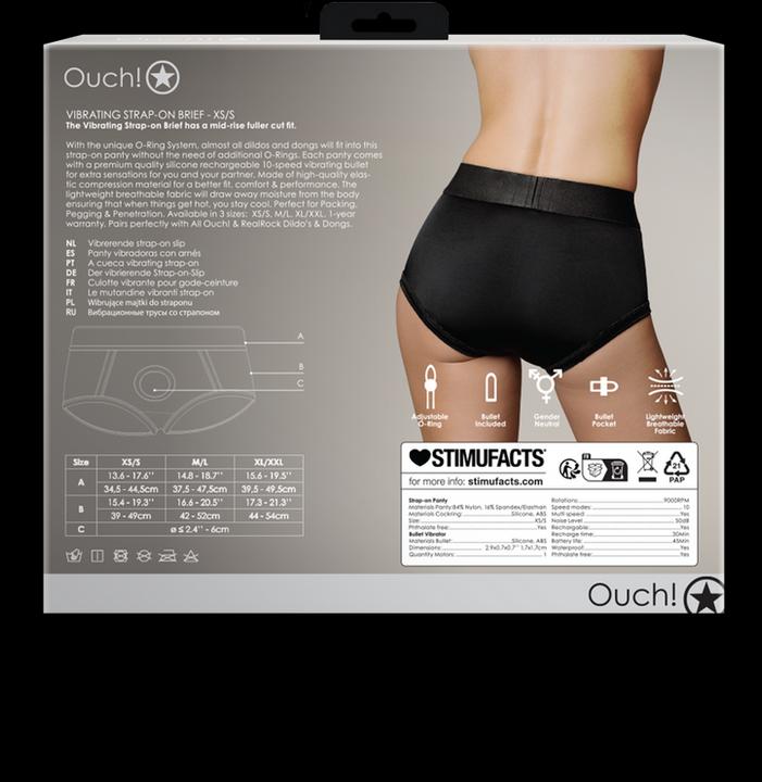Image du produit Ouch! Vibrating Strap-on Brief - XS/S