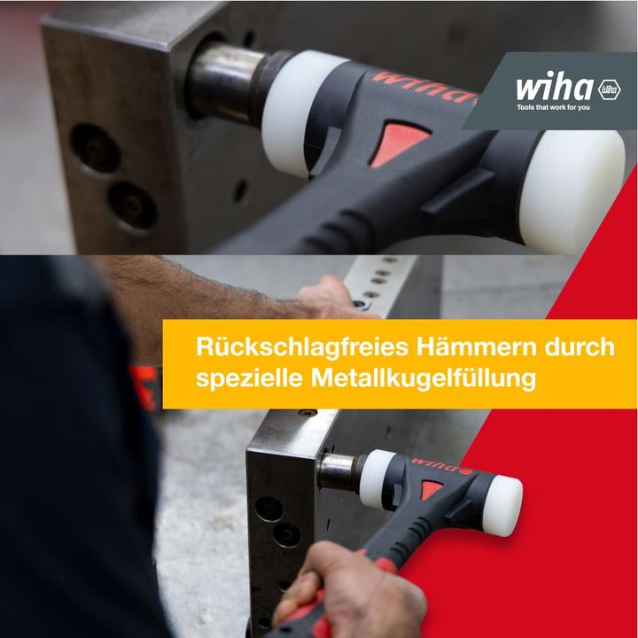 Produktbild Wiha Schonhammer FibreBuzz® rückschlagfrei, Polyamid-Schlagkopf 320 mm | 44598 (740 g)