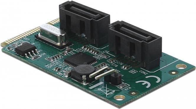 Actual product image Delock Mini PCIe converter to 2 x SATA with RAID