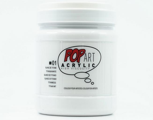 Actual product image Pebeo Pop Art Acrylic For School (Titanium white, 700 ml)