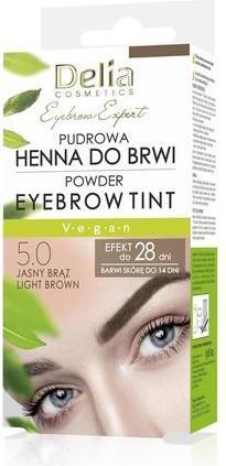 Delia Cosmetics Tinta per sopracciglia in polvere Marrone chiaro Erbe e colori naturali 20 Applicazioni facili 4 (Marrone chiaro)