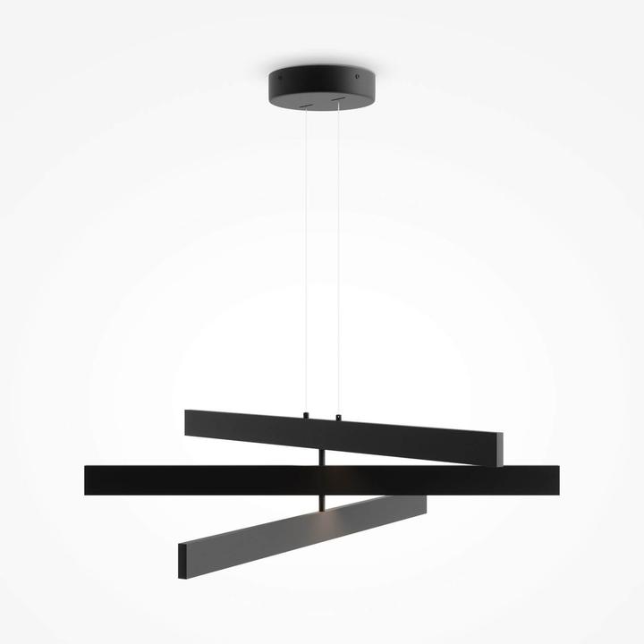 Image du produit Maytoni Origami LED Suspension, lampe à suspendre 3x 46W Noir Blanc Neutre