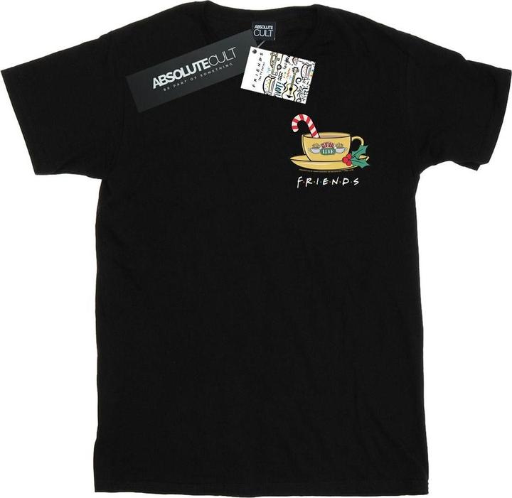 Actual product image Friends Girls Christmas Coffee Mug Breast Print Cotton T-Shirt (140, 146)