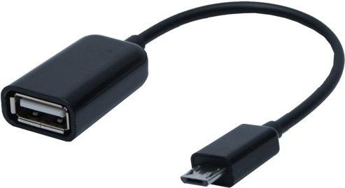 Produktbild Good Connections USB-OTG (On-the-go) Adapterkabel, Micro-USB-Stecker Typ B auf USB-Buchse Typ A 2.0, schwarz, 0,1m, ® (0.10 m, USB 2.0)