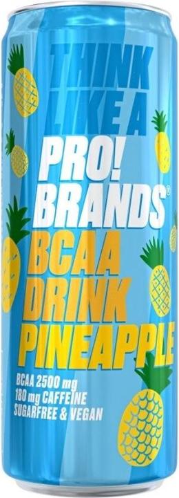 Immagine prodotto Pro!Brands Bevanda BCAA all'ananas (330 ml) (Ananas, 1 x)