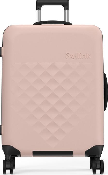 Rollink Harde koffer / Trolley / Reiskoffer - Vega 360 - 65 cm - Rose (80 l, M (50 - 90l))
