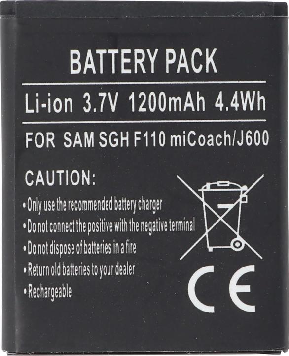 Produktbild Samsung Akku SGH-J600, AB483640BECSTD