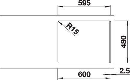 Image du produit Blanco Lemis 6-IF (Evier encastré, 61.50 cm, 50 cm)