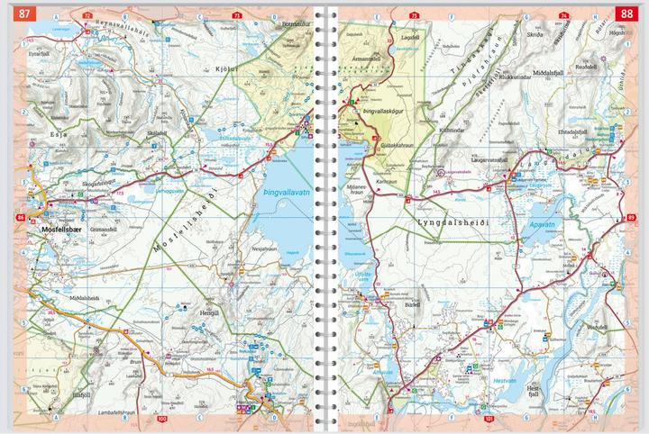 Actual product image Iceland travel atlas, car atlas 1:150,000, spiral binding, freytag & berndt
