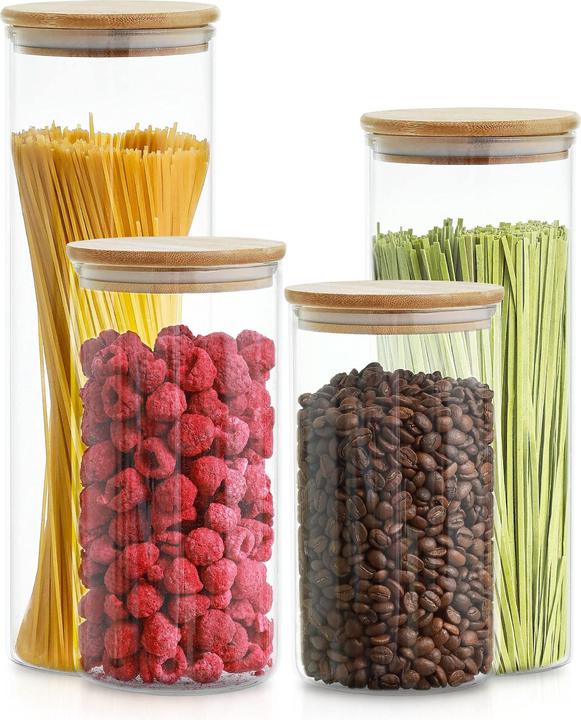 Praknu Set di 4 barattoli con coperchio (2.20 l)