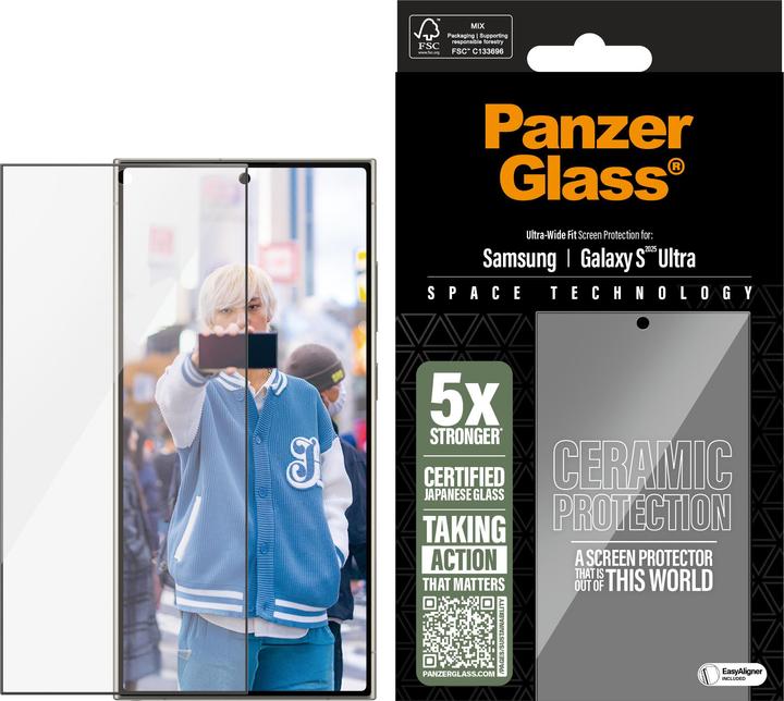 Image du produit PanzerGlass Protection d'écran en céramique (1 pièce(s), Samsung Galaxy S25 Ultra)