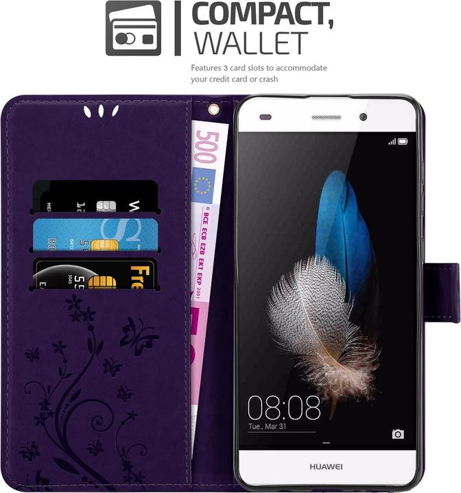 Image du produit Cadorabo Couverture du livre de fleurs (Huawei P8 Lite)