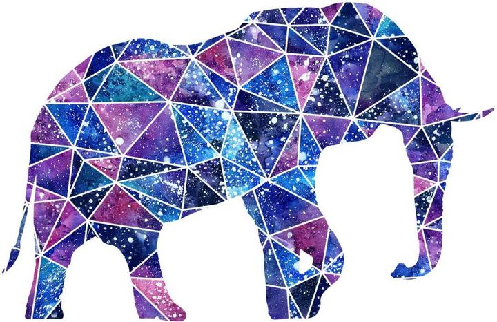 Immagine prodotto Trenddeko Poligono Galaxy Elefante (90 x 58 cm)