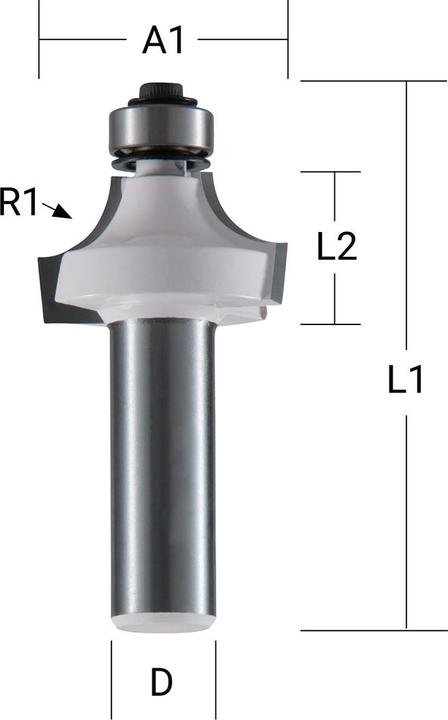 Actual product image Makita Fraise à moulurer quart de rond avec roulement