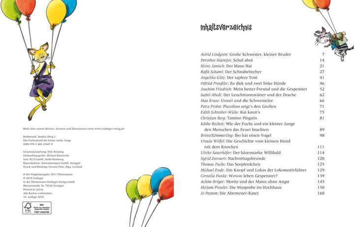 Produktbild Das Vorlesebuch für kleine starke Jungs (Deutsch, Michael Ende, Cornelia Funke, Otfried Preussler, 2018)
