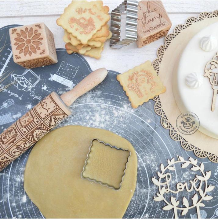 Immagine prodotto ScrapCooking Rullo di pasta con goffratura "Home Made" 39cm