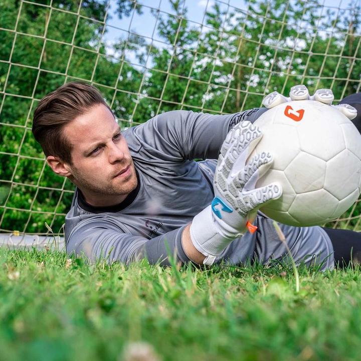 Produktbild Catch & Keep Fussballhandschuhe Fly White Soul Gr. 11 Weiss Torwart Keeper Goalie Handschuhe (11)