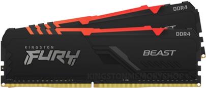 Produktbild Kingston Fury Beast (2 x 8GB, 3200 MHz, DDR4-RAM, DIMM)