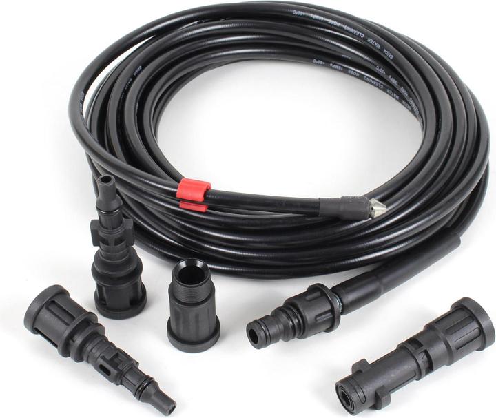 Actual product image Wiltec XPOtool Pipe Cleaning Hose 20m Drain Hose 4 Adapters High Pressure Cleaner 160bar Pipe Cleaning