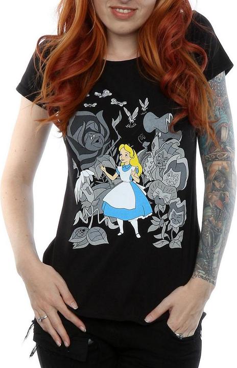 Alice In Wonderland Blumen Baumwolle TShirt