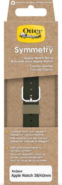 Image du produit OtterBox Symmetry Cactus Leather Watch Band pour Apple Watch 9/8/7 41mm (38 mm, 40 mm, 41 mm, Cuir végétalien, Watch Series 3 38mm, Apple Watch Series 10)