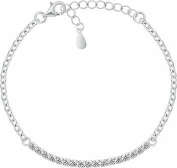 Brilio Silver - Silver chain bracelet Lambada CN008W - Length: 18 cm (18 cm)
