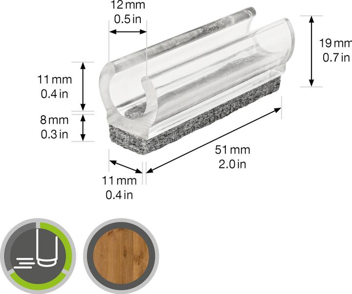Image du produit Wagner System Klemmschalengleiter (Planeurs en feutre, 4 pièce(s))