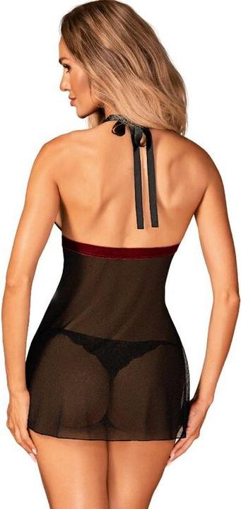 Produktbild Obsessive Rossita Babydoll mit sexy Tanga Schwarz (L, XL)