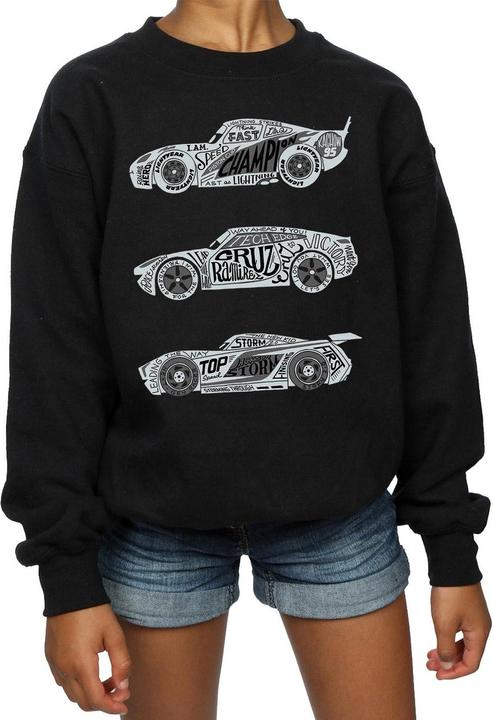 Immagine prodotto Disney Cars Text Racers Felpa Ragazze (116)
