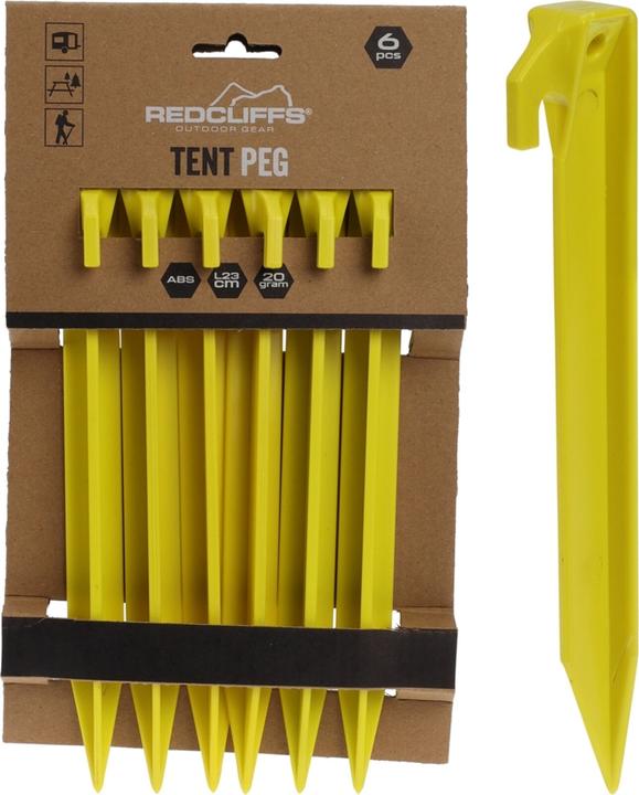 Actual product image Redcliffs Tent Pegs Synthetic 23cm Set 6pcs