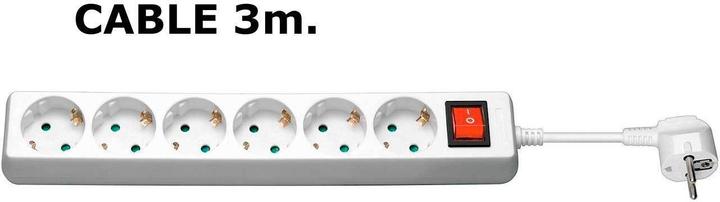 Produktbild MicroConnect Verlängerungsschnur (6 x, CEE 7/3, 3 m)