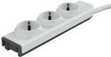 Actual product image Allocacoc Power strip, 3 sockets, 1m, white/grey PDU MODULAR TYPE F 1M WHITE (3 x, 1 m)