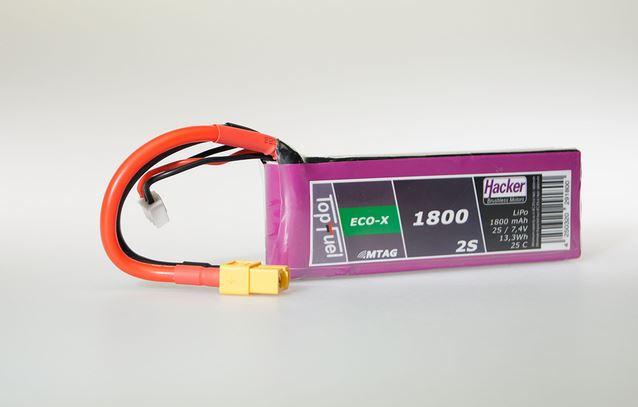 Produktbild Hacker LiPo Pack TF ECO-X 1800mAh 2S MTAG (7.40 V, 1800 mAh)
