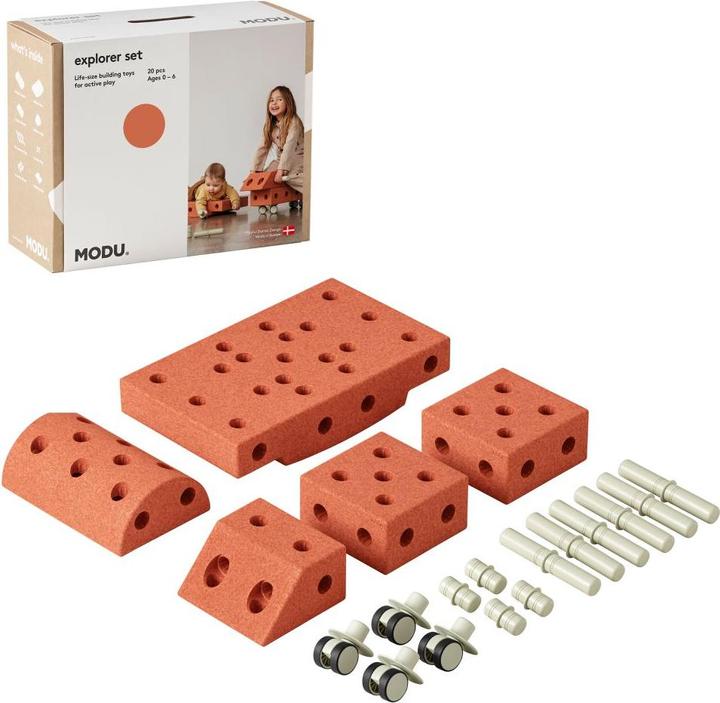 Image du produit Modu Explorer-Set - Jeu de construction Jouet d'équilibre, toboggan, bascule