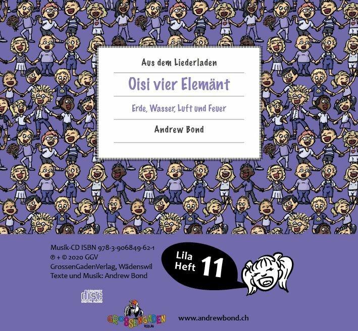 Produktbild LILA11 Oisi vier Elemänt, CD (Andrew Bond, Stefan Frey, Schweizerdeutsch)