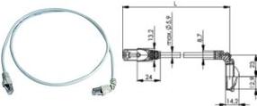 Produktbild Telegärtner MP8 FS 500 (S/FTP, CAT6a, 0.50 m)
