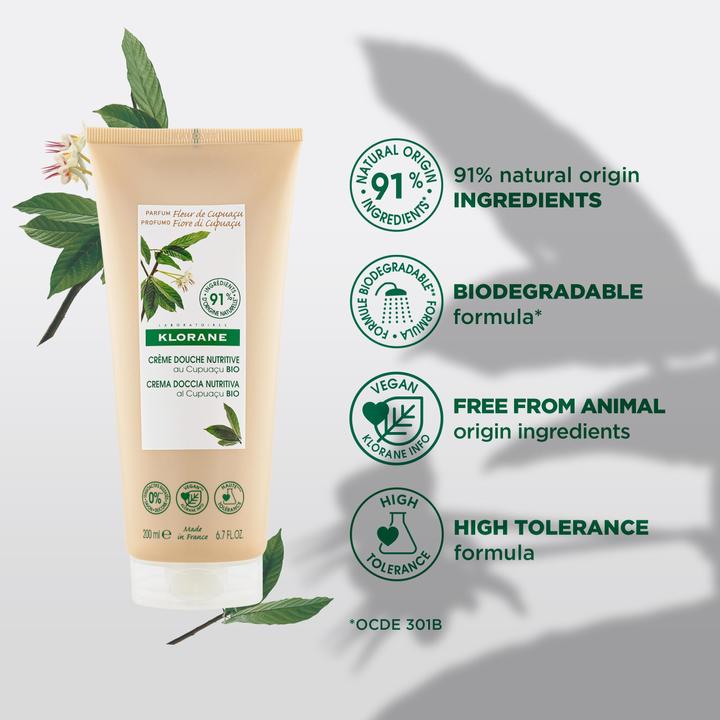 Immagine prodotto Klorane Crema doccia con fiori di cupuacu (200 ml)