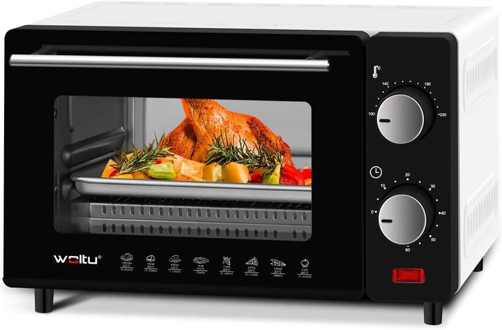 Produktbild Woltu Mini Backofen 12 Liter, Weiss+schwarz